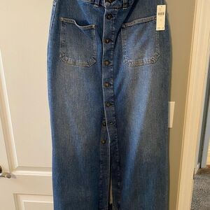 Anthropolgie Pilcro Button Down Maxi Skirt